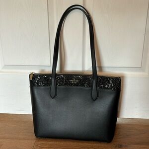 Kate Spade Black Tote with Sparkles - Perfect for the Holidays!